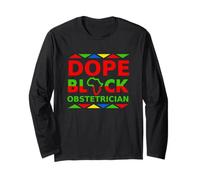 Dope Black Ostetrico Orgoglioso Black Doctor OB-GYN Pride Job Maglia a Manica