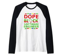 Dope Black Software Engineer Orgoglioso Carriera Professionale Nera Maglia con Maniche Raglan