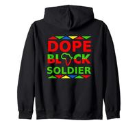 Dope Black Soldier Orgoglioso Nero Militare Carriera Orgoglio Esercito Felpa con Cappuccio