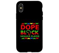Dope Black Ukulele Player African American Ukulelist Musica Custodia per iPhone X/XS