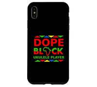 Dope Black Ukulele Player African American Ukulelist Musica Custodia per iPhone XS Max