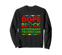 Dope Black Veterinario Tecnico Orgoglioso Nero Professionista Felpa