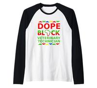 Dope Black Veterinario Tecnico Orgoglioso Nero Professionista Maglia con Maniche Raglan