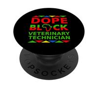 Dope Black Veterinario Tecnico Orgoglioso Nero Professionista PopSockets PopGrip Adesivo