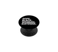 Dope Black Woman Bartender African American Mixologist Orgoglio PopSockets PopGrip Adesivo