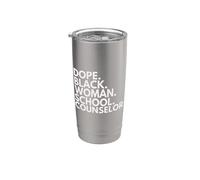 Dope Black Woman Consigliera scolastica African American Pride Bicchiere termico in acciaio inox doppia parete