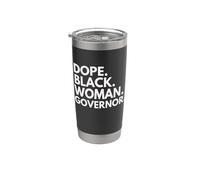 Dope Black Woman Governatrice Empowered Black History Month Bicchiere termico in acciaio inox doppia parete