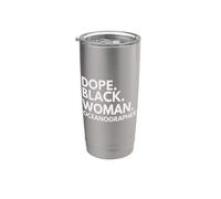 Dope Black Woman Oceanographer Empowered Black History Month Bicchiere termico in acciaio inox doppia parete