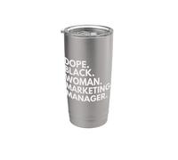 Dope Black Woman Responsabile marketing African American Pride Bicchiere termico in acciaio inox doppia parete