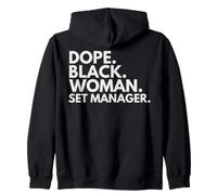 Dope Black Woman Set Manager ha potenziato Il Black History Month Felpa con Cappuccio