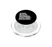 Dope Black Woman Social Media Manager African American Pride PopSockets PopGrip per MagSafe