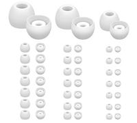 DOPENSPI 48 tappi per le orecchie di ricambio, in silicone, 3 dimensioni, in silicone di gomma, antiscivolo, 10/12/14 mm, adatti per la maggior parte delle cuffie (bianco)