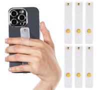 DOPENSPI 6PCS Phone Loop Finger Holder Holder Universale Silicone Phone Grip Strap Portable Finger Strap Phone Strap Holder Grip Holder Bianco Silicone Cavalletto per Cellulari e Smartphone Case
