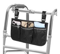 DOPENSPI Borsa per sedia a rotelle per braccioli, con strisce riflettenti per anziani, universale, per sedie a rotelle, deambulatori, passeggino