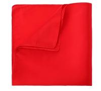 DOPENSPI Fazzoletti da taschino da uomo, 100% vera seta di gelso, 35 x 35 cm, prepiegati, classici, morbidi, tinta unita, Colore: rosso, 35 x 35 cm