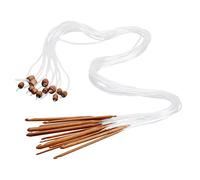 Dophee 12 Sizes 1.2M 48" Afghan Tunisian Carbonized Bamboo Needle Crochet Hooks Set