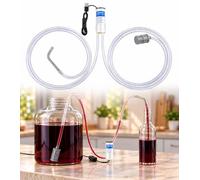 Dopkiut Pompa a sifone elettrica portatile USB, pompa di trasferimento dell'acqua automatica per birra fatta in casa, vino, birra, kombucha con tubo da 1,8 m, flusso 2 l/min
