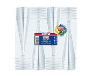 DOPLA - 22069 - Bicchieri Flutes Diamant - riutilizzabili - trasparente - Dopla - conf. 20 pezzi - 61229 - Conf. da 1 Pz. - 22069