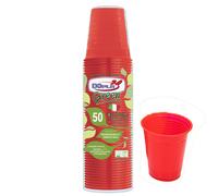 DOPLA - 48029 - Bicchieri monouso - compostabili - 200 ml - rosso - Dopla - conf. 50 pezzi - 103876 - Conf. da 1 Pz.