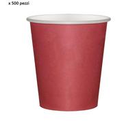DOPLA PARTY Bicchieri cartoncino politenato monous. riciclab. caffè ROSSO 80ml