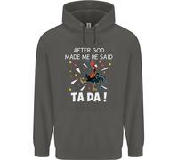 Dopo God Made Me He Said Ta Da Divertente Bambini Felpa con Cappuccio