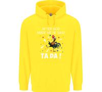 Dopo God Made Me He Said Ta Da Divertente Bambini Felpa con Cappuccio