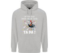 Dopo God Made Me He Said Ta Da Divertente Bambini Felpa con Cappuccio