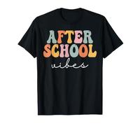 Dopo la Scuola Vibes Retro Groovy Donne Torna a Scuola Maglietta