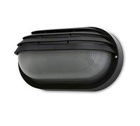 Dopo Lighting - Applique da parete FAR portalampada da parete ovale nero E27 da esterno IP44. Applicare muro ideale per facciate, cortili, terrazze e portici.