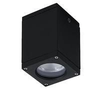 DOPO Lighting - Lampada a soffitto CUB nero GU10 plafoniera da esterno o parete IP54. Lampada da soffitto ideale per soffitti esterni.