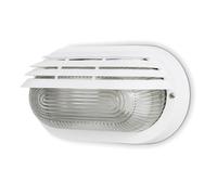 DOPO LIGHTING - Lampada da parete per esterni FAR IP44 - Lampada da parete E27 fino a 21W - Lampada da soffitto in poliammide bianca per esterni con diffusore trasparente - Illuminazione per terrazza