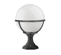Dopo Lighting - Lampioncino da giardino Clic Clac Globo, nero IP43 attacco E27 (Ø27cm). Lampioncino da esterno in stile classico per portici e terrazze.