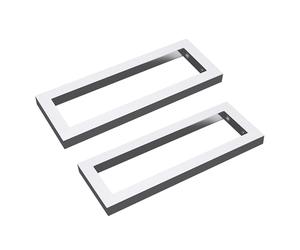 doporro 2 Supporti da Parete 45x15 cm per Mensole Lavabi e Portasciugamani | Montaggio a Parete, Confezione da 2 Pezzi, Profilo Rettangolari, Supporto per Ripiani e Lavabi Sospesi, Utilizzo in Cucina
