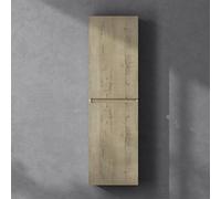 doporro Armadio Colonna Bagno 35x20x120cm, Mobile Bagno Alto Multiuso con 2 Ante e 4 Vani, Rovere chiaro, Verona