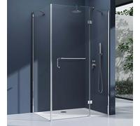 doporro Box Doccia 75x120x190cm, Cabina Bagno Vetro di Sicurezza ESG Vetro Trasparente Incluso Rivestimento Facile da Pulire Ravenna04k