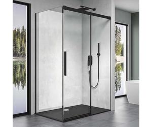 doporro Box Doccia Angolare 80x100x195 cm con Porta Scorrevole Soft-Close