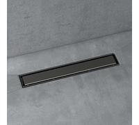 doporro Canaletta Scarico Doccia Canalina di Scarico Doccia a Pavimento Piastrellabile con Sifone Antiodore e Filtro per Capelli in acciaio inox per Box Doccia Bagno Drenaggio 50cm KE110