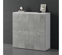doporro Credenza Buffet 100x36,4x100 cm con 4 Ante per Soggiorno