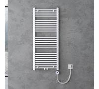 doporro Elemento Riscaldante per Radiatore da Bagno 600 W con Interruttore | Colore Bianco, Acciaio al Carbonio, Potenza 600 W, Interruttore di Funzionamento, Installazione Verticale, Montaggio a Parete