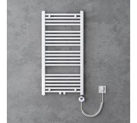doporro Elemento Riscaldante per Radiatore da Bagno 600 W con Interruttore | Colore Bianco, Acciaio al Carbonio, Potenza 600 W, Interruttore di Funzionamento, Installazione Verticale, Montaggio a Parete
