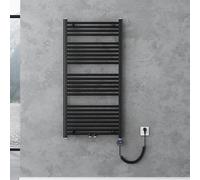 doporro Elemento Riscaldante per Radiatore da Bagno 600 W con Interruttore | Colore Nero, Acciaio al Carbonio, Potenza 600 W, Installazione Verticale, Protezione dal Surriscaldamento, Montaggio a Parete