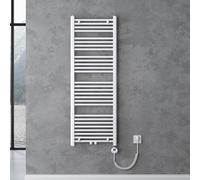 doporro Elemento Riscaldante per Radiatore da Bagno 800 W con Interruttore | Colore Bianco, Acciaio al Carbonio, Potenza 800 W, Interruttore di Funzionamento, Installazione Verticale, Montaggio a Parete