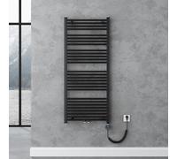 doporro Elemento Riscaldante per Radiatore da Bagno 800 W con Interruttore | Colore Nero, Acciaio al Carbonio, Potenza 800 W, Installazione Verticale, Protezione dal Surriscaldamento, Montaggio a Parete