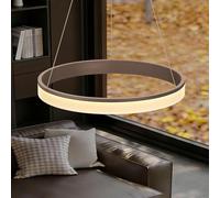 doporro Lampada a Sospensione LED 20W Dimmerabile Rotonda Ø40 cm Caffè Regolabile con Telecomando per Soggiorno, Sala da Pranzo, Camera da Letto Luvina02