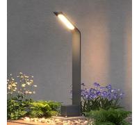 doporro Lampione da Giardino 40 cm IP65 con LED 6W 3000K - Paletto Luminoso da Esterno in Alluminio Grigio Scuro per Sentieri, Vialetti, Terrazze e Cortili, Design Moderno