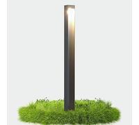 doporro Lampione da Giardino 80 cm IP65 con LED 5W 3000K - Paletto Luminoso da Esterno in Alluminio Grigio Scuro per Sentieri, Vialetti, Terrazze e Cortili, Design Moderno