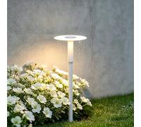 doporro Lampione da Giardino LED Design Moderno, Paletto Esterno IP65 con Luce Soffusa 3000K, H80cm in Alluminio Bianco, Illuminazione Elegante per Vialetti, Cortili e Ingressi