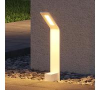 doporro Lampione LED da Giardino 3000K, Paletto Esterno IP65 H40cm in Alluminio Bianco Opaco, Luce Calda 6W per Vialetti, Giardini, Cortili e Ingressi