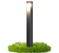 doporro Lampione LED da Giardino 3000K, Paletto Luce Esterno IP65 in Alluminio Grigio Scuro H60cm, Illuminazione Calda per Vialetti, Ingressi e Cortili