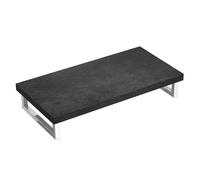 doporro Mensola Sospesa per Lavabo da Appoggio 45x100 cm in Legno Effetto Cemento Grigio, Consolle da Parete per Bagno con Staffe, Mobile da Bagno Design Industriale Platte03